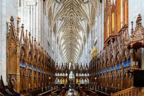 Photo of Winchester Cathedral, a cathedral in Hampshire, south east England.
