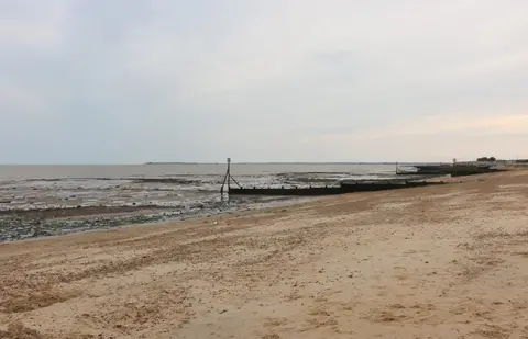 Photo of Dovercourt, a swimming spot near Harwich, Essex, eastern England.