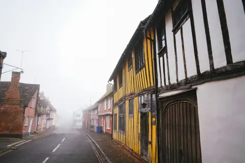 Photo of Lavenham, a village in Suffolk, eastern England.