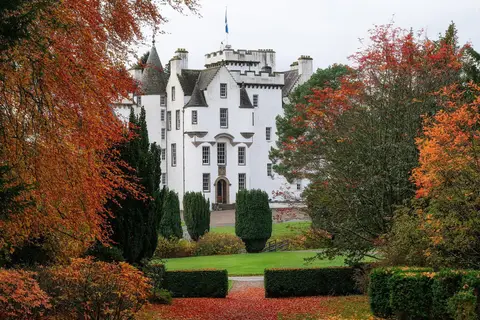 Photo of Blair Castle Gardens, a garden near Blair Atholl in the Cairngorms, Perth and Kinross, central Scotland.