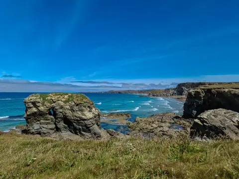 Photo along the South West Coast Path, a 630-mile National Trail running from Minehead to Poole, south west England.