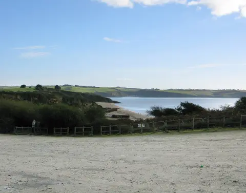Photo of Shorthorn Beach, a swimming spot near Charlestown, Cornwall, south west England.