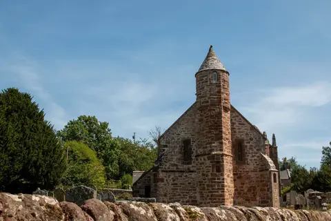 Photo of St Ternan's Church, Arbuthnott, a church in Aberdeenshire, north east Scotland.