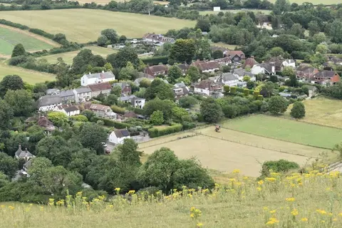 Photo of Fulking, a village in the South Downs, West Sussex, south east England.