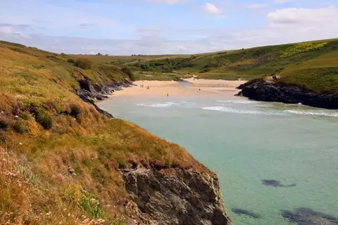 Photo of Porth Joke, a cove near Newquay, Cornwall, south west England.