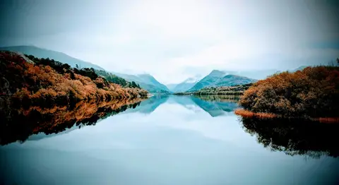 Photo of Llyn Padarn, a lake near Llanberis, Gwynedd, north Wales.