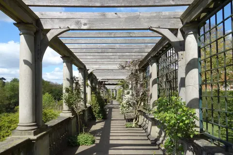 Photo of Hill Garden and Pergola, a Grade II* registered house & garden in London, England.