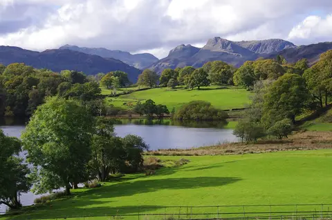 Photo of Sticklebarn and Great Langdale, a country estate near Elterwater in the Lake District, Cumbria, north west England.