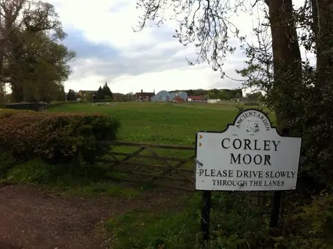 Photo: Corley Moor, a 167m hill near Astley, the West Midlands, central England.