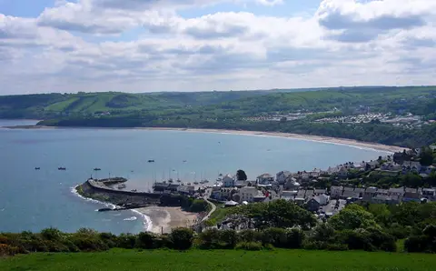 Photo of New Quay, a village in Ceredigion, mid Wales.