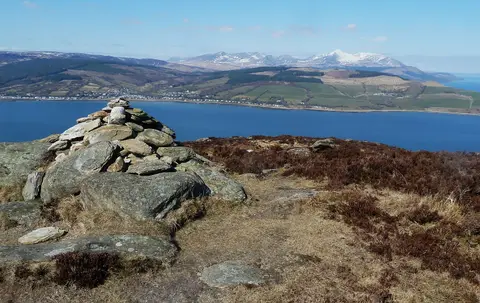 Photo of Holy Isle, an island in North Ayrshire, southern Scotland.