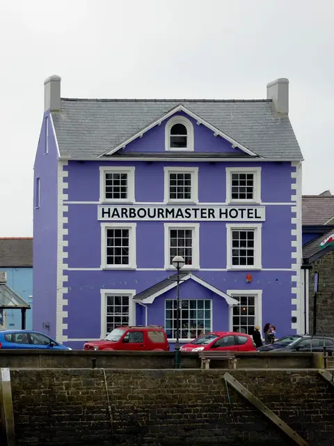 Photo of Harbourmaster Hotel, a pub near Aberaeron, Ceredigion, mid Wales.
