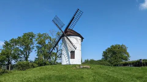 Photo of Ashton Windmill, a windmill near Chapel Allerton, Somerset, south west England.