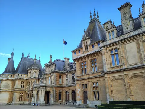 Photo of Waddesdon Manor, a Grade I registered house & garden near Quainton, Buckinghamshire, south east England.