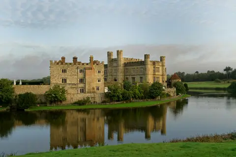 Photo of Leeds Castle, a Grade II* registered house & garden near Maidstone, Kent, south east England.