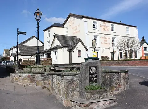 Photo of The Beaufort Arms, a pub near Raglan, Monmouthshire, south east Wales.