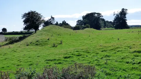 Photo of Stanwick Iron Age Fortifications, a hillfort near Gainford, North Yorkshire, northern England.