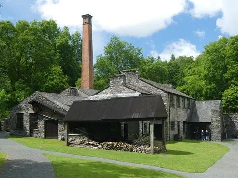 Photo of Stott Park Bobbin Mill, a visitor attraction near Newby Bridge in the Lake District, Cumbria, north west England.