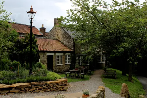 Photo of The Black Swan at Oldstead, a restaurant in the North York Moors, North Yorkshire, northern England.