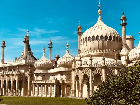 Photo of Royal Pavilion, a Grade II registered house & garden near Brighton, East Sussex, south east England.