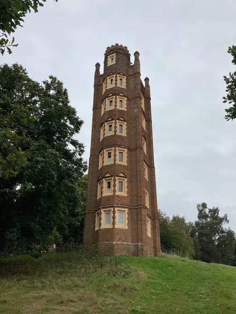 Photo of Freston Tower, a folly near Ipswich, Suffolk, eastern England.