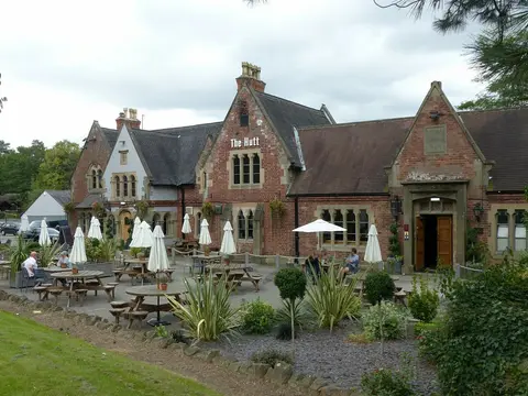 Photo of The Hutt, a pub near Ravenshead, Nottinghamshire, central England.