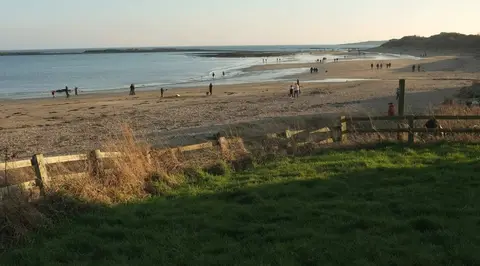 Photo of the coast at Dunstanburgh and Newton Coast, Northumberland, north east England.