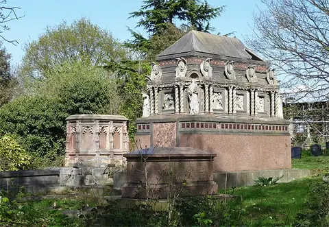 Photo of West Norwood Cemetery and Crematorium, a Grade II* registered house & garden in London, England.