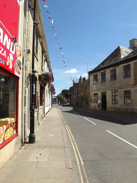 Photo of Crowland, a village in Lincolnshire, central England.