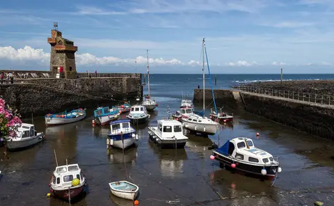 Photo of Lynmouth, a village in Exmoor, Devon, south west England.