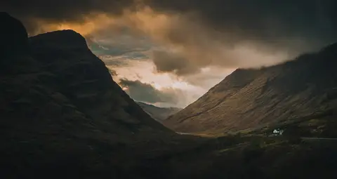 Photo of Glencoe, a National Nature Reserve near Kinlochleven in Ben Nevis and Glen Coe, Highland, the Scottish Highlands and Islands.