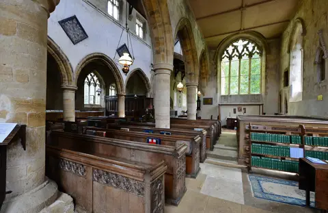 Photo of St Michael's Church, Great Tew, a church in Oxfordshire, south east England.