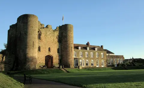 Photo of Tonbridge Castle, a ruined castle near Penshurst, Kent, south east England.