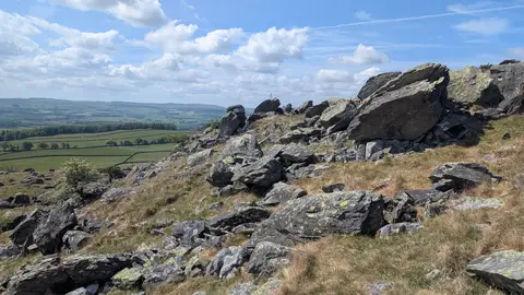 Photo of Norber Erratics, a rock formation near Austwick in the Yorkshire Dales, North Yorkshire, northern England.
