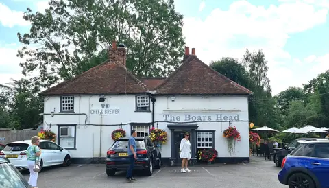 Photo of The Boars Head, a pub near Herongate, Essex, eastern England.