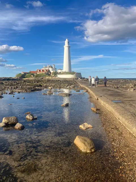 Photo of St Mary's Lighthouse, a lighthouse near Tynemouth, Tyne and Wear, north east England.
