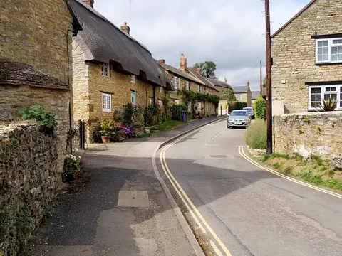Photo of Stoke Bruerne, a village in Northamptonshire, central England.