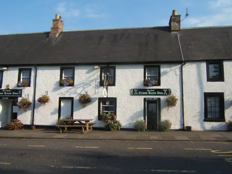 Photo of Cross Keys Inn, a pub near Denholm, the Scottish Borders, southern Scotland.