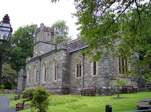 Photo of St Mary's Church (Rydal), a church in the Lake District, Cumbria, north west England.