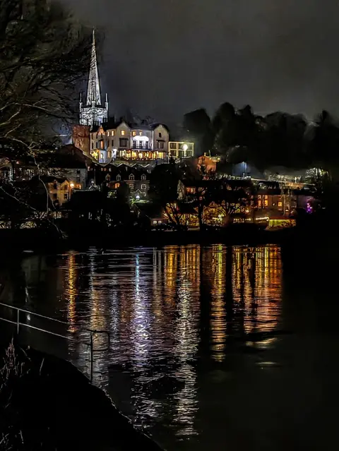 Photo of Ross-on-Wye, a village in the Wye Valley, Herefordshire, central England.