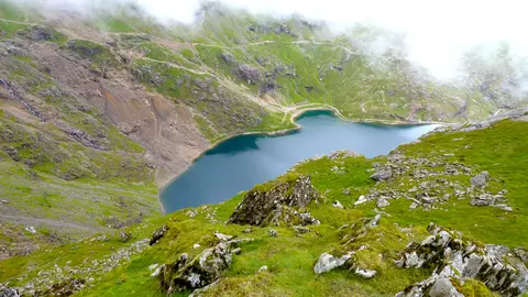 Photo of Glaslyn, a lake near Llanberis in Eryri, Gwynedd, north Wales.