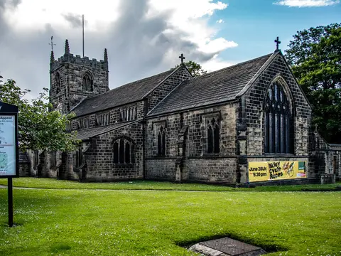Photo of All Saints' Parish Church, Ilkley, a church in West Yorkshire, northern England.