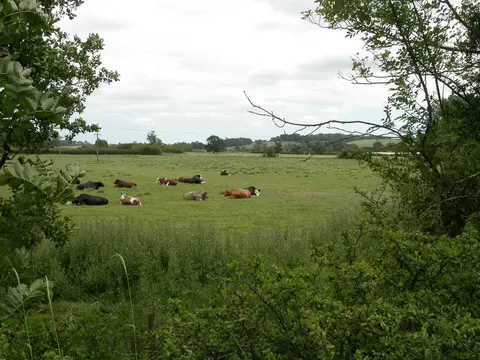 Photo of the site of the Battle of Cropredy Bridge, fought in 1644 near Sulgrave, Oxfordshire, south east England.