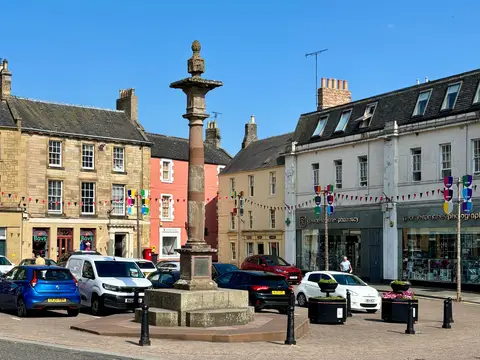 Photo of Duns, a village in the Scottish Borders, southern Scotland.