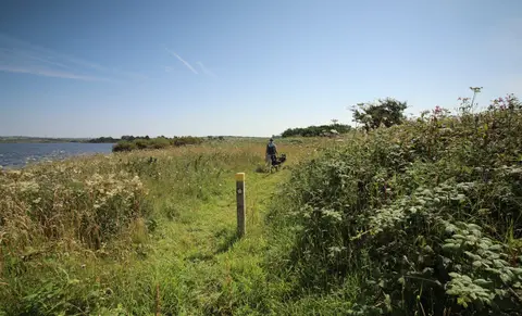 Photo of Llyn Alaw, a lake near Cemaes, Anglesey, north Wales.