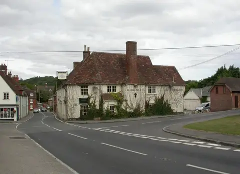 Photo of The Fleur de Lys, a gastropub near Cranborne in Cranborne Chase and West Wiltshire Downs, Dorset, south west England.