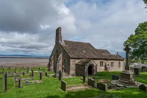 Photo of St Peter's Church, Heysham, a church in Lancashire, north west England.