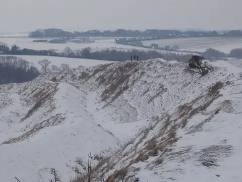 Photo of Hod Hill, an ancient site near Blandford Forum, Dorset, south west England.