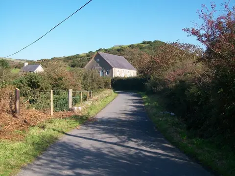 Photo of Ty'n Llan and Ty'n Llan Bach, a country estate near Llanbedrog in Llŷn, Gwynedd, north Wales.