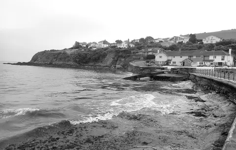 Photo of Portmellon, a swimming spot near Mevagissey, Cornwall, south west England.